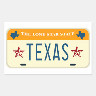 Texas Licence Bord, de eenzame sterrenstaat Rechthoekige Sticker