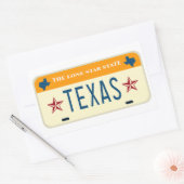 Texas Licence Bord, de eenzame sterrenstaat Rechthoekige Sticker (Envelop)