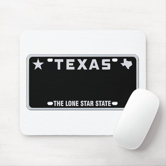 Texas License Bord Muismat (Met muis)