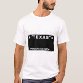 Texas License Bord T-Shirt (Voorkant)