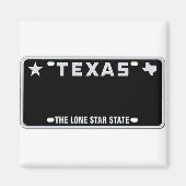 Texas License Bord T-Shirt Magneet (Voorkant)