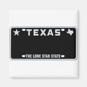Texas License Bord T-Shirt Magneet