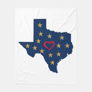 Texas Liefde en Shining Stars in de Lone Star Stat Fleece Deken