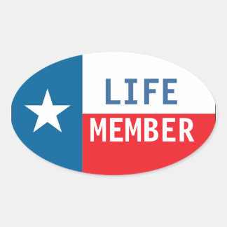 Texas Life Lid Ronde Bumpersticker Ovale Sticker