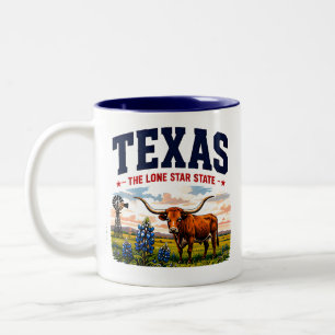 Texas Lone Star Avontuur Tweekleurige Koffiemok