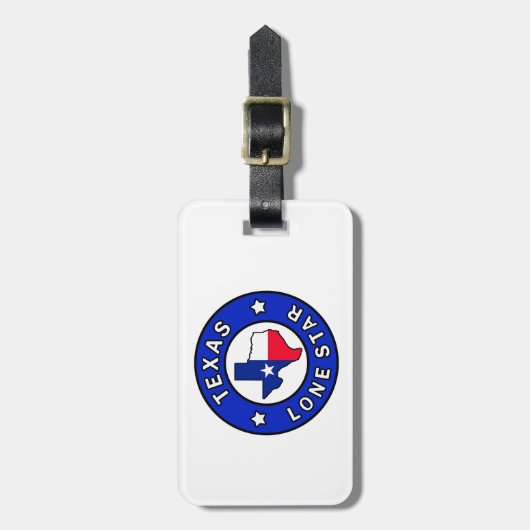 Texas Lone Star Bagagelabel (Voorkant verticaal)