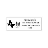 Texas Lone Star Bluebonnets Floral Return Address Rubberstempel (Afrduk)