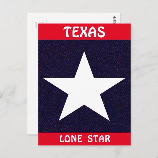 Texas Lone Star Briefkaart (Voorkant / Achterkant)