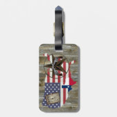 Texas Lone Star Dueling Pistols Meest gezochte Sig Bagagelabel (Achterkant verticaal)