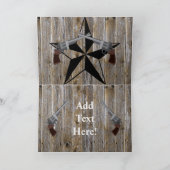 Texas Lone Star Dueling Pistols Meest gezochte Sig Bedankkaart (Binnen)