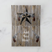 Texas Lone Star Dueling Pistols Meest gezochte Sig Bedankkaart (Binnen)