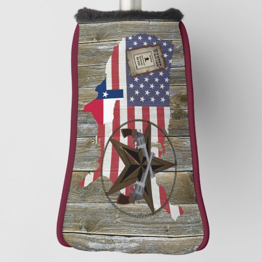Texas Lone Star Dueling Pistols Meest gezochte Sig Golfheadcover (Draai 90)