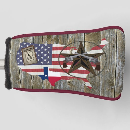Texas Lone Star Dueling Pistols Meest gezochte Sig Golfheadcover (Voorkant)