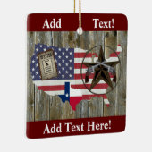 Texas Lone Star Dueling Pistols Meest gezochte Sig Keramisch Ornament (Rechts)