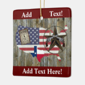 Texas Lone Star Dueling Pistols Meest gezochte Sig Keramisch Ornament (Links)