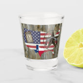 Texas Lone Star Dueling Pistols Meest gezochte Sig Shot Glas (Voorkant)