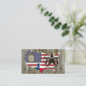 Texas Lone Star Dueling Pistols Meest gezochte Sig Visitekaartje (Staand voorkant)