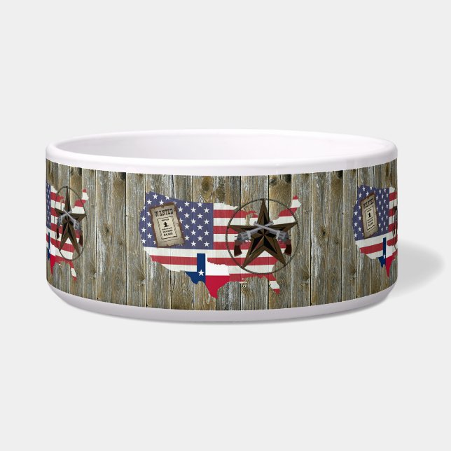 Texas Lone Star Dueling Pistols Meest gezochte Sig Voerbakje (Voorkant)