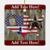 Texas Lone Star Duelling Pistols Most Wanted Bord Keramisch Ornament (Achterkant)