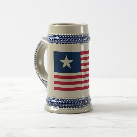 Texas, Lone Star en Stripes Bierpul (Voorkant links)