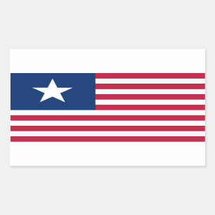Texas, Lone Star en Stripes Rechthoekige Sticker