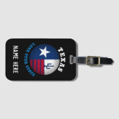 TEXAS LONE STAR FLAG BAGAGELABEL (Voorkant (horizontaal))