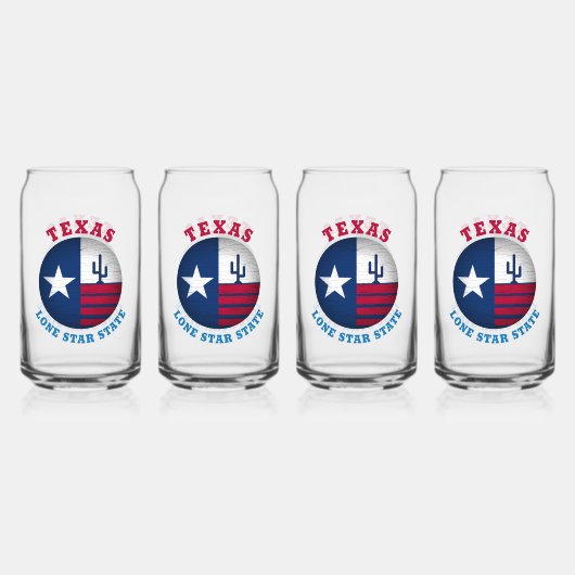 TEXAS LONE STAR FLAG BLIKVORM GLAS (Voorkant)