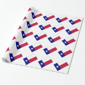 Texas Lone Star Flag Cadeaupapier (Uitgerold)