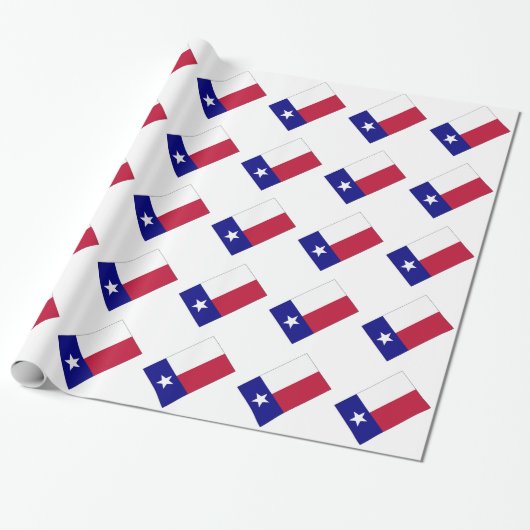 Texas Lone Star Flag Cadeaupapier (Uitgerold)