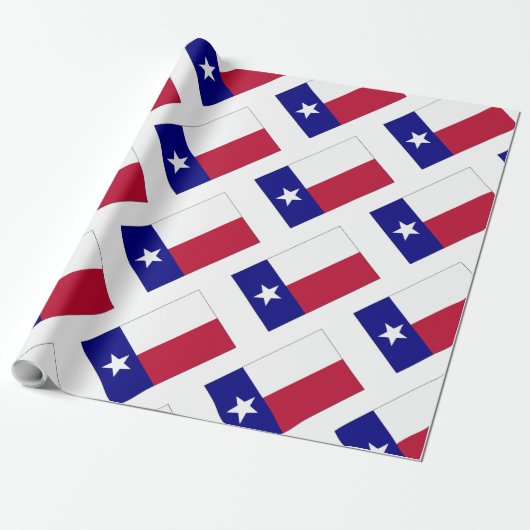 Texas Lone Star Flag Cadeaupapier (Uitgerold)