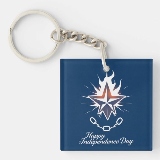 Texas Lone Star Flag & Cowboy Sleutelhanger (Voorkant)