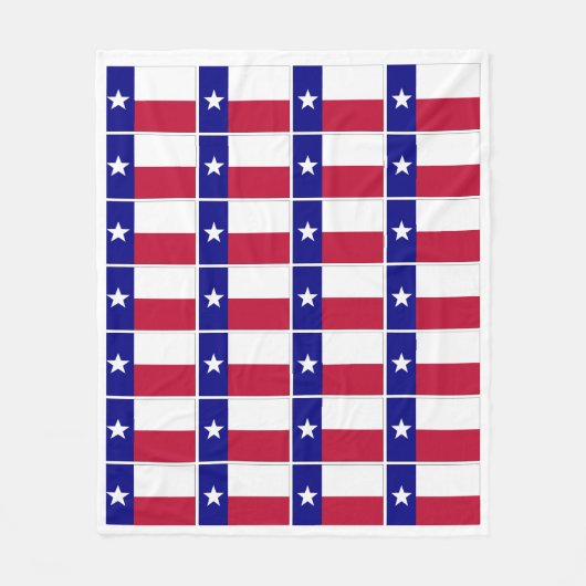 Texas Lone Star Flag Fleece Deken (Voorkant)
