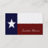 Texas Lone Star Flag Glass Effect Texaan Visitekaartje (Voorkant)