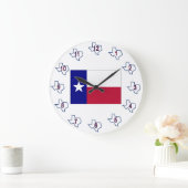 Texas Lone Star Flag Grote Klok (Huis)