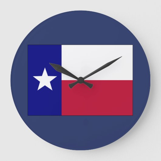 Texas Lone Star Flag Grote Klok (Voorkant)