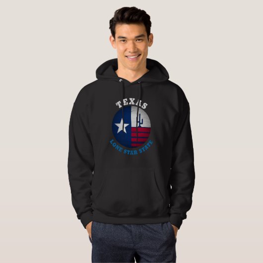 TEXAS LONE STAR FLAG HOODIE (Voorkant volledig)