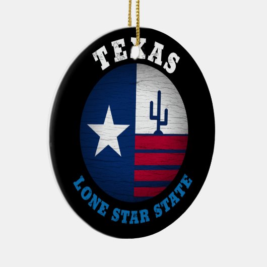 TEXAS LONE STAR FLAG KERAMISCH ORNAMENT (Rechts)