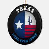 TEXAS LONE STAR FLAG KERAMISCH ORNAMENT (Links)