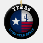 TEXAS LONE STAR FLAG KERAMISCH ORNAMENT (Achterkant)