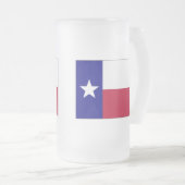 Texas Lone Star Flag Matglas Bierpul (Voorkant rechts)