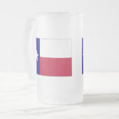 Texas Lone Star Flag Matglas Bierpul (Voorkant links)