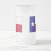 Texas Lone Star Flag Matglas Bierpul (Center)