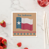 Texas Lone Star Flag Name Persoonlijk Tan Servet (Insitu)