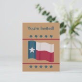 Texas Lone Star Flag Party nodigt uit Aankondigingskaart (Staand voorkant)