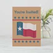 Texas Lone Star Flag Red White Blue Party event Kaart (Staand voorkant)