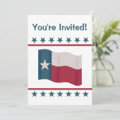 Texas Lone Star Flag Red White Blue Party event Kaart (Staand voorkant)