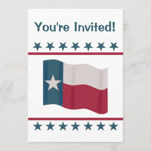 Texas Lone Star Flag Red White Blue Party event Kaart
