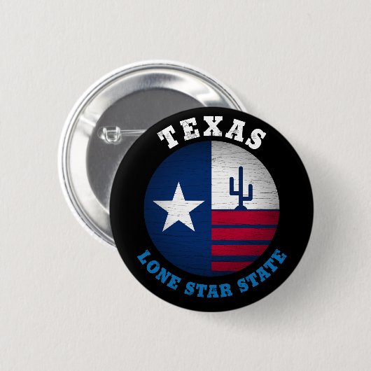 TEXAS LONE STAR FLAG RONDE BUTTON 5,7 CM (Voorkant /achterkant)