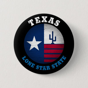 TEXAS LONE STAR FLAG RONDE BUTTON 5,7 CM