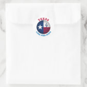 TEXAS LONE STAR FLAG RONDE STICKER (Tas)